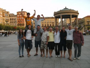 Group in the Square in Pamplona